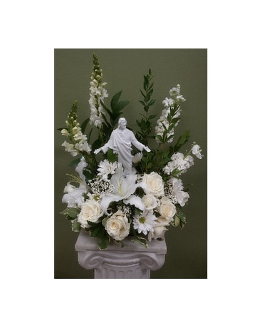JESUS STATUE TABLE TRIBUTE